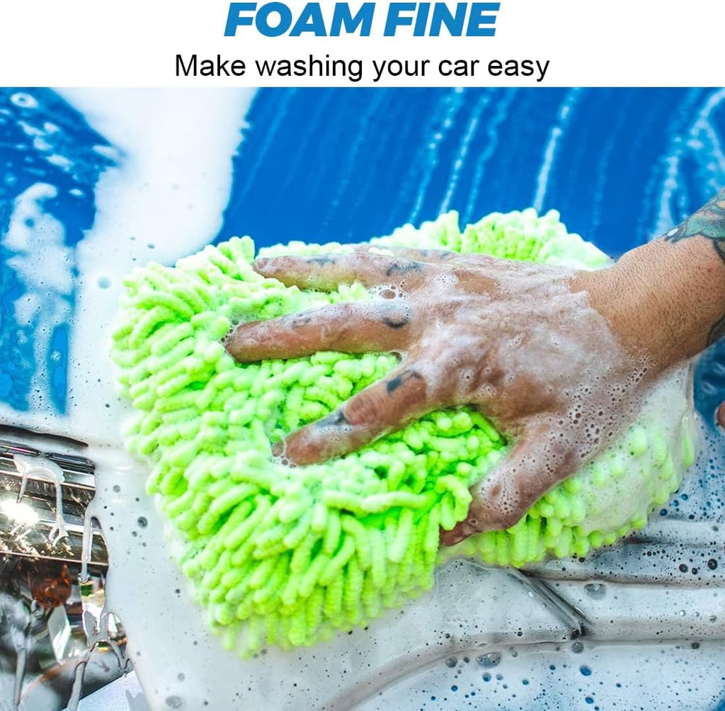 2 Pièces Gant Lavage Voiture, Gant Lavage Voiture, Gants Lavage Voiture, Gant Microfibre Voiture，Gant De Lavage Microfibre En Chenille, Gant En Microfibre Pour Le Nettoyage De La Cuisine