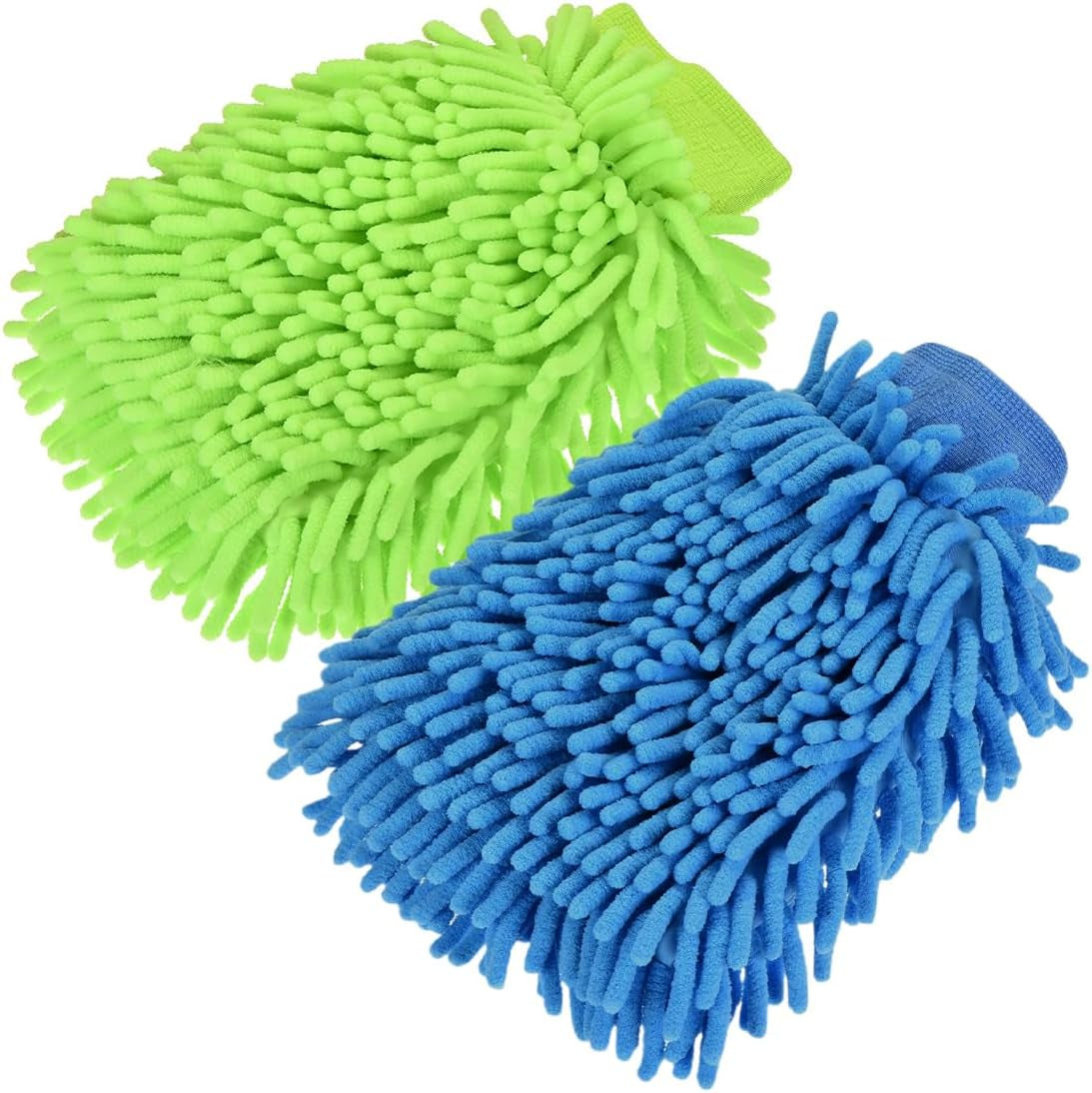 2 Pièces Gant Lavage Voiture, Gant Lavage Voiture, Gants Lavage Voiture, Gant Microfibre Voiture，Gant De Lavage Microfibre En Chenille, Gant En Microfibre Pour Le Nettoyage De La Cuisine