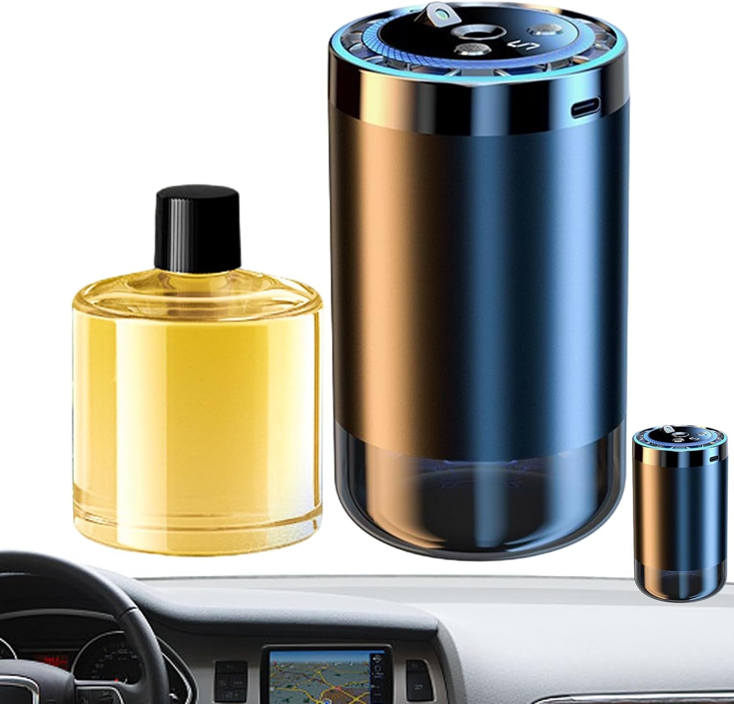 Désodorisant Voiture Personnalisé Rechargeable, Diffuseur Parfum Voiture Interieur, Sent Bon Voiture, Car Scents Gadget Voiture, Diffuseur Huiles Essentielles Romantique, Accessoire Voiture
