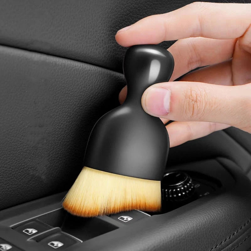 Car Dust Sweeping Brush Soft Car Washer Keyboard Gap Window Cleaning Brush Black