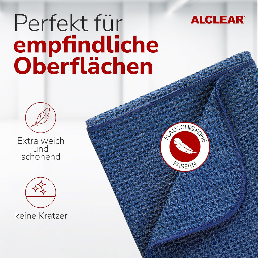 820901_2 Lot De 2 Chiffons Microfibres XXL 60×40 Cm – Séchage Auto Structure Nid D’Abeille – Ultra Absorbants, Sans Peluches Ni Rayures – Pour Peinture, Verre Et Plastique, Conçu En Allemagne