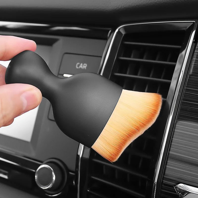 Car Dust Sweeping Brush Soft Car Washer Keyboard Gap Window Cleaning Brush Black