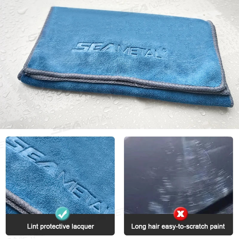 SEAMETSL 1PC Microfiber Towels Car Washing Microfiber Towel High Water Absorption Washing Cloth Car Care Cleaning Dry