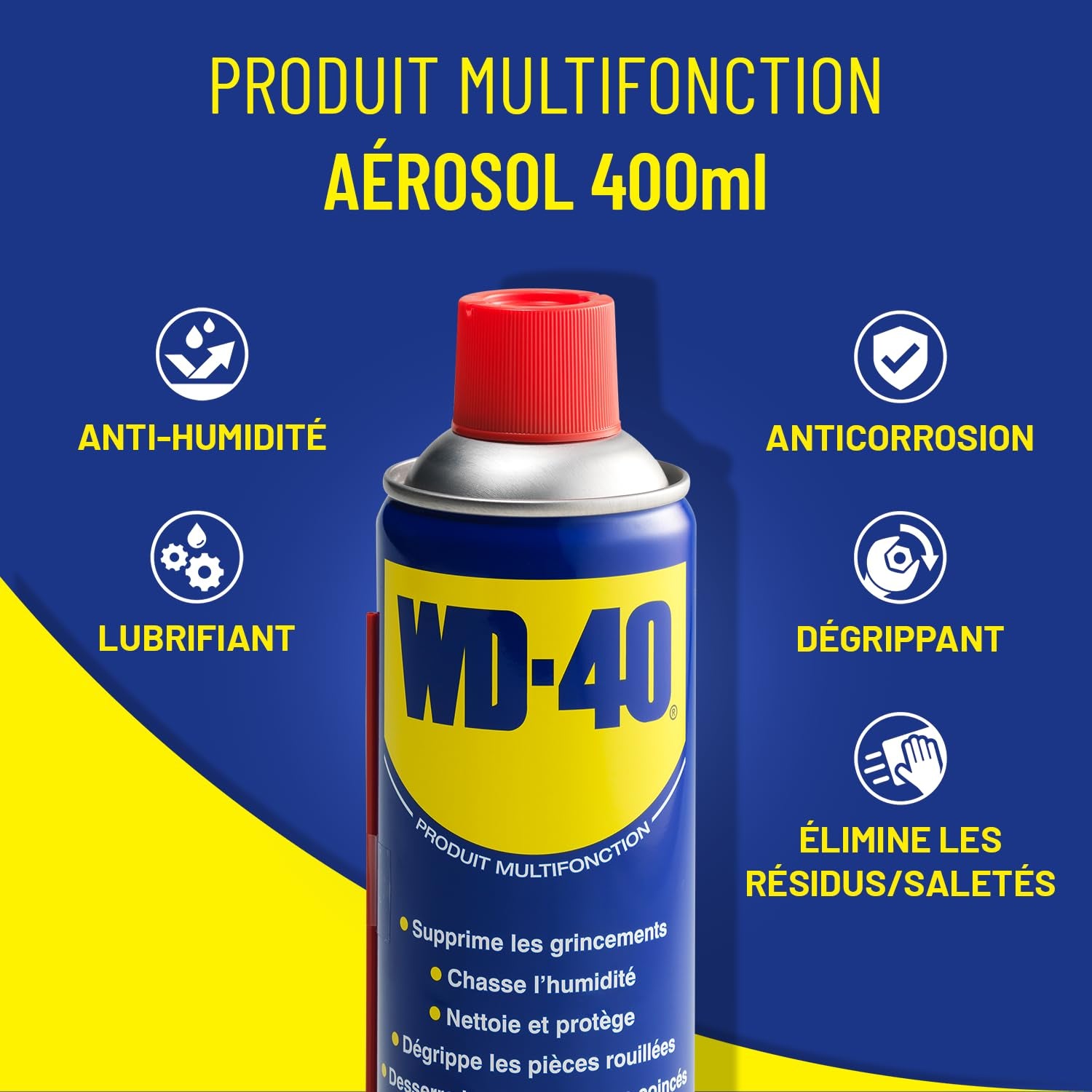• Produit Multifonction • Aérosol • Sans Silicone • Non Conducteur • Compatible Plastiques, Caoutchoucs, Tous Métaux & FACOM Nettoyant Freins Et Embrayage, Puissant, 400Ml