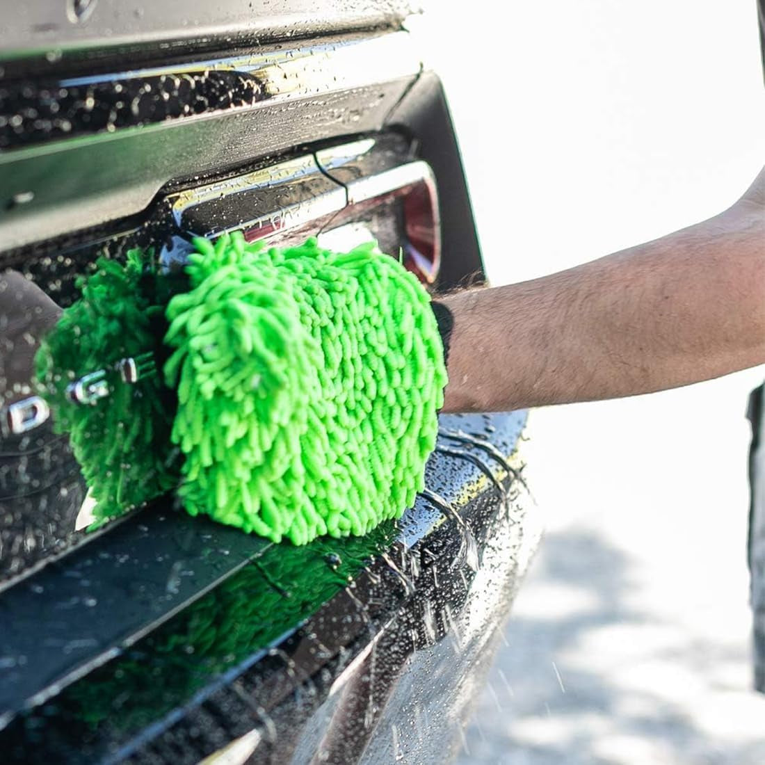 2 Pièces Gant Lavage Voiture, Gant Lavage Voiture, Gants Lavage Voiture, Gant Microfibre Voiture，Gant De Lavage Microfibre En Chenille, Gant En Microfibre Pour Le Nettoyage De La Cuisine